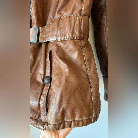 Fontanelli Leather Winter Jacket Women's Sz. Eur 38 - Picture 3 of 11